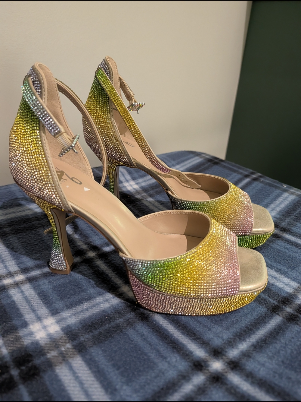 Mix No. 6 Embellished Gradient Open-Toe High Heels - Multicolor